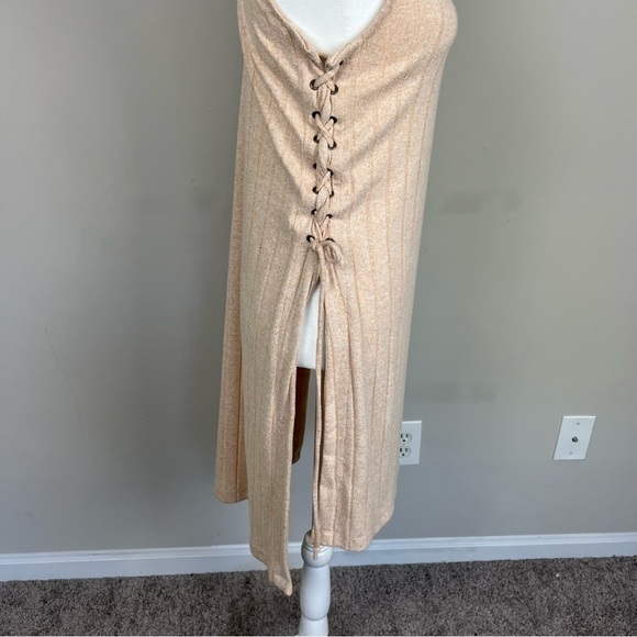 BY ANTHROPOLOGIE LACE UP MAXI TURTLENECK SWEATER TANK SIZE SMALL - Picture 9 of 11